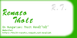 renato tholt business card